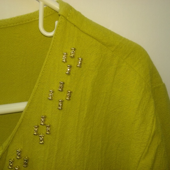 Susan Graver green embellished tunic - Picture 5 of 7